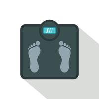 Gray floor scales icon, flat style vector