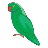 Parrot icon, cartoon style vector