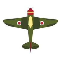 Army plane icon, flat style vector