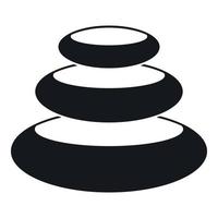 Stones for spa icon, simple style vector