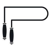 Skipping rope icon, simple style vector