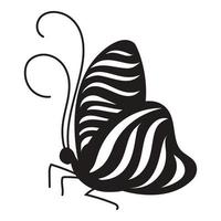 Stripped butterfly icon, simple style vector