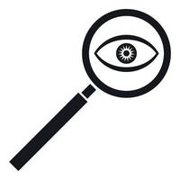 Magnifying glass icon, simple style vector