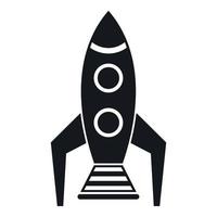 Space rocket icon, simple style vector