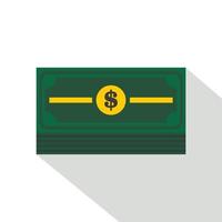 Stack of dollars icon, flat style vector