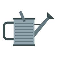 Garden watering can icon, flat style vector