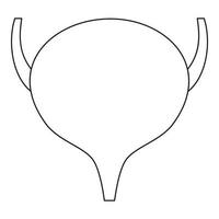 Bladder icon, outline style vector