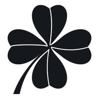 Four leaf clover icon, simple style vector