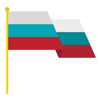 Russian flag icon, flat style vector