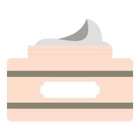 Cream in a jar icon, flat style vector