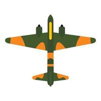Military plane icon, flat style vector
