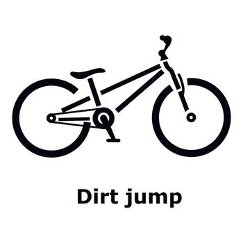 Dirt jump bike icon, simple style vector