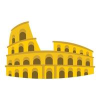 Coliseum icon, flat style vector