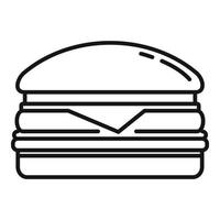 Eco burger icon, outline style vector