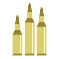 icono de munición de bala, tipo plano vector