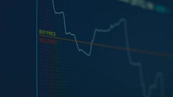 gráfico de gráfico de bastão de vela de negócios de negociação de investimentos no mercado de ações. ponto de alta. tendência do gráfico abstrato design de mercado de touro. o conceito de criptomoeda e bitcoin video