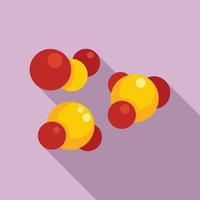 Digestion molecule icon, flat style vector