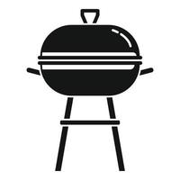 Brazier charcoal icon, simple style vector