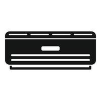 Room air conditioner icon, simple style vector