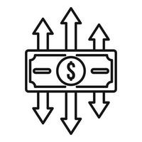 Profit restructuring icon, outline style vector