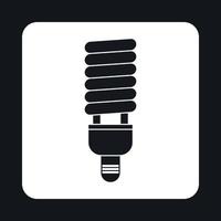 Energy saving fluorescent light bulb icon vector