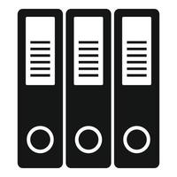 Syllabus folders icon, simple style vector