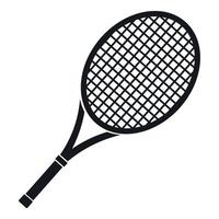 Tennis racket icon, simple style vector