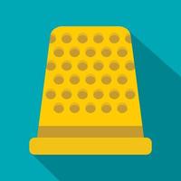 Thimble icon, flat style vector