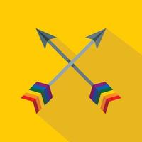 Arrows LGBT icon, flat style vector