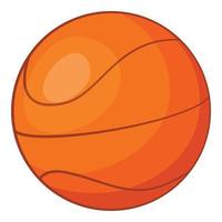 icono de baloncesto, estilo de dibujos animados vector