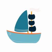 Ship, yacht, sail, boat, sea transport vector