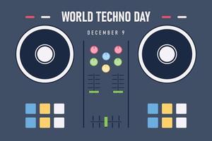 World Techno Day background. vector
