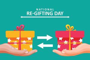National Re-Gifting Day background. vector