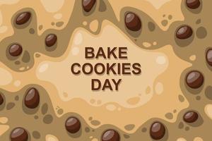 Bake Cookies Day background. vector