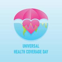 Universal Health Coverage Day background. vector