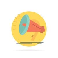 Speaker Loud Audio Voice Abstract Circle Background Flat color Icon vector