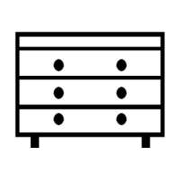 gabinete de muebles, cajón de casa, ilustración de vector plano de diseño de mesa. elemento de diseño de interiores caseros hecho de materiales naturales. ilustración de estilo de dibujos animados planos vectoriales.