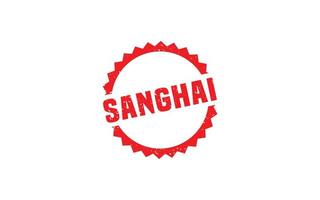 SANGHAI CHINA stamp rubber with grunge style on white background vector