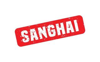 SANGHAI CHINA stamp rubber with grunge style on white background vector