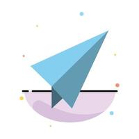 plantilla de icono de color plano abstracto de avión de papel de papel vector