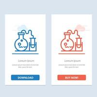Tube Flask Lab Science  Blue and Red Download and Buy Now web Widget Card Template vector