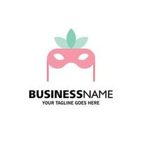 Costume Mask Masquerade Business Logo Template Flat Color vector