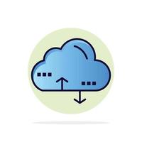 Cloud Computing Link Data Abstract Circle Background Flat color Icon vector