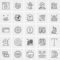 25 iconos de negocios universales vector ilustración de icono creativo para usar en proyectos relacionados con la web y dispositivos móviles