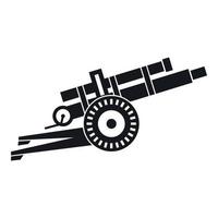 Artillery gun icon, simple style vector