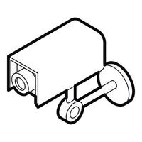 Surveillance camera icon, outline style vector