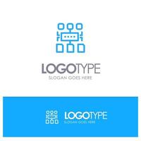 Algorithm Program User Document Blue Logo Line Style vector