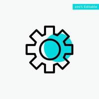 Setting Gear Logistic Global turquoise highlight circle point Vector icon