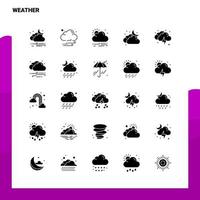 25 Weather Icon set Solid Glyph Icon Vector Illustration Template For Web and Mobile Ideas for business company