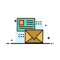 Mailing Conversation Emails List Mail  Business Flat Line Filled Icon Vector Banner Template